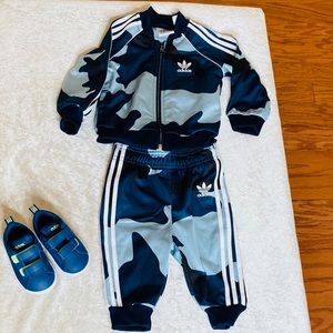 Baby Adidas Army Fatigue Jumpsuit Sz 9mths